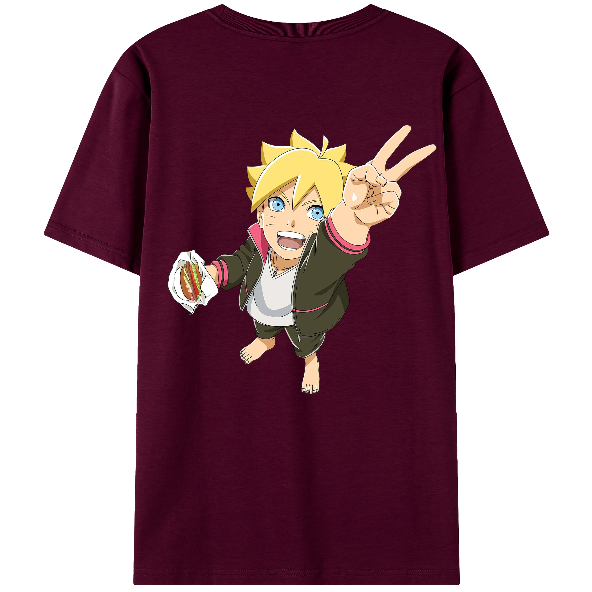 （画像用） NARUTO -ナルト- うずまき ボルト Uzumaki Boruto レディース半袖Tシャツ(バックプリント)